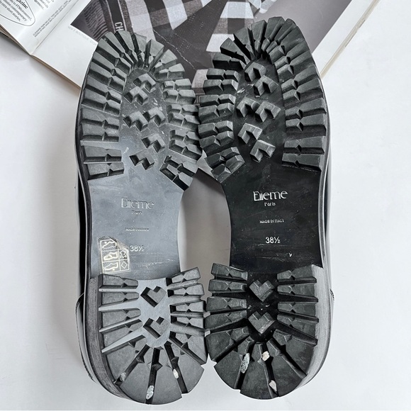 Elleme Paris Grunge Women's Chouchou Square Toe Black Loafers Size 38.5 US 7.5 - Picture 9 of 10